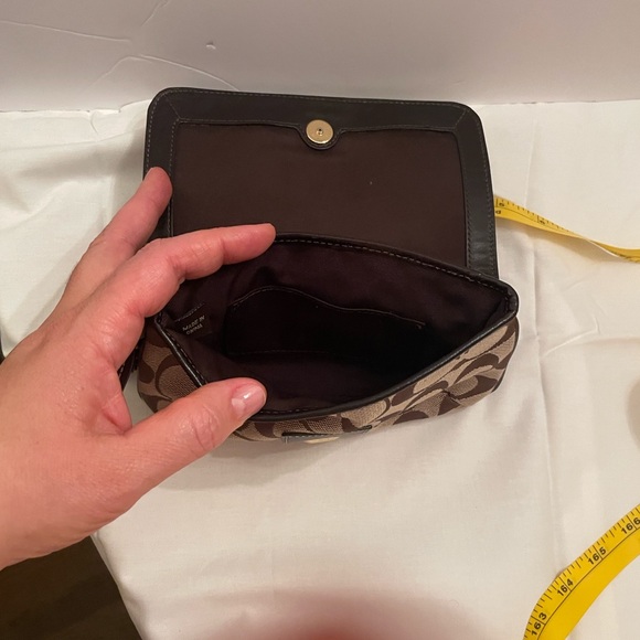 Coach Tan and Brown Wristlet - Picture 4 of 13